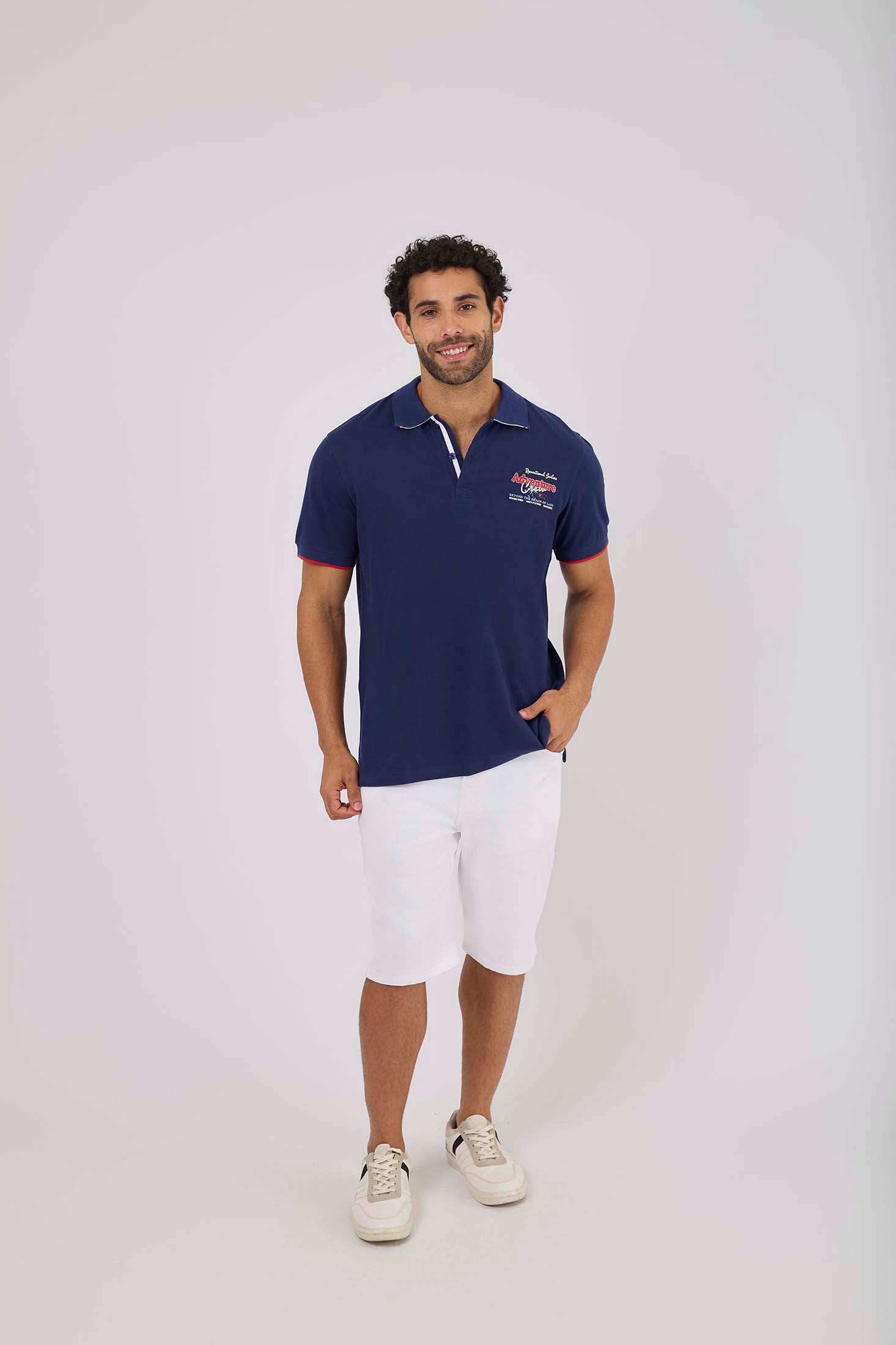 بولو الرجال العادي - الأبيض