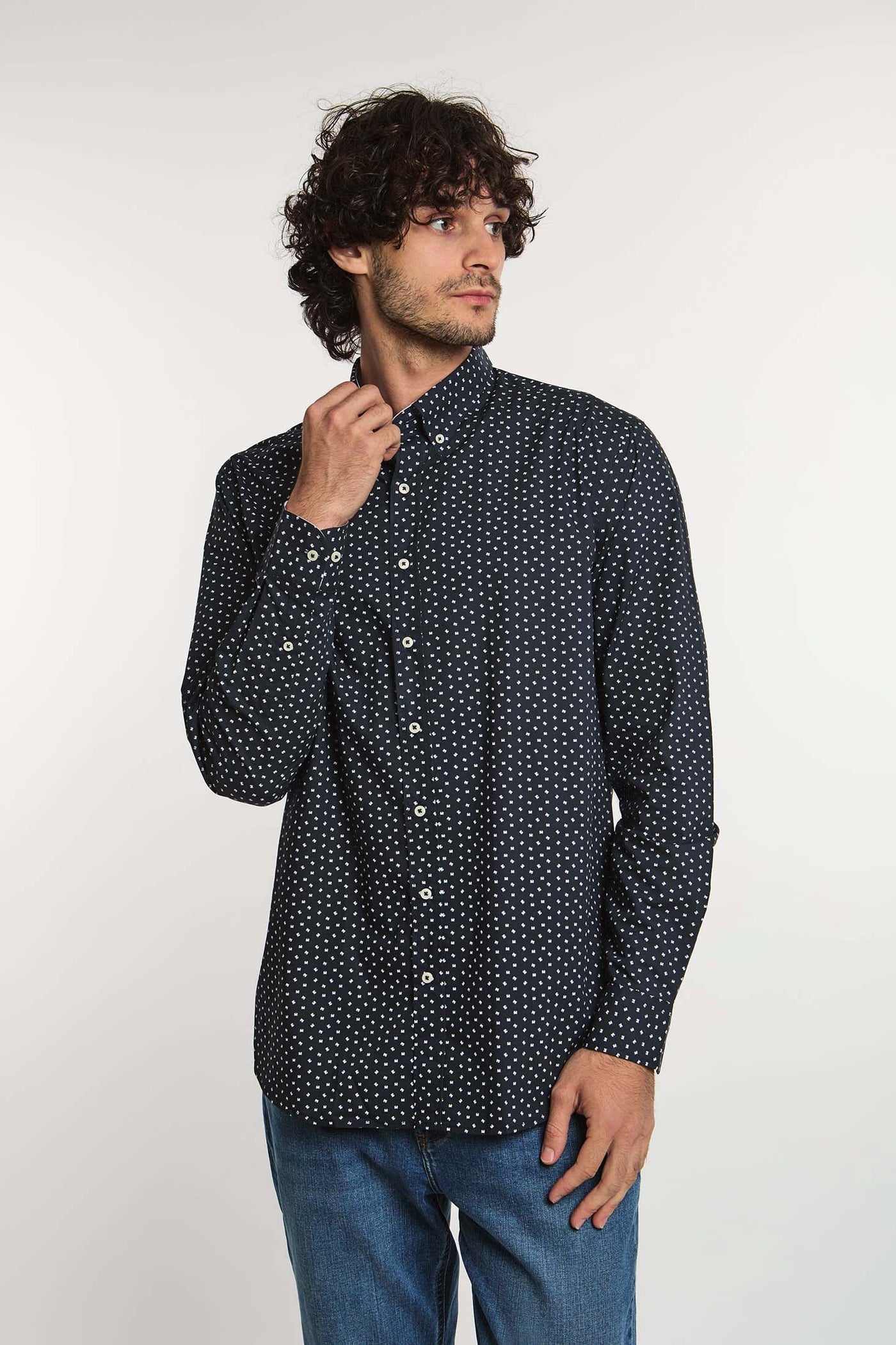 Men Regular Fit Shirt - Navy