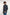 Dalydress men's navy blue polka dot shirt with button-down collar and blue jeans