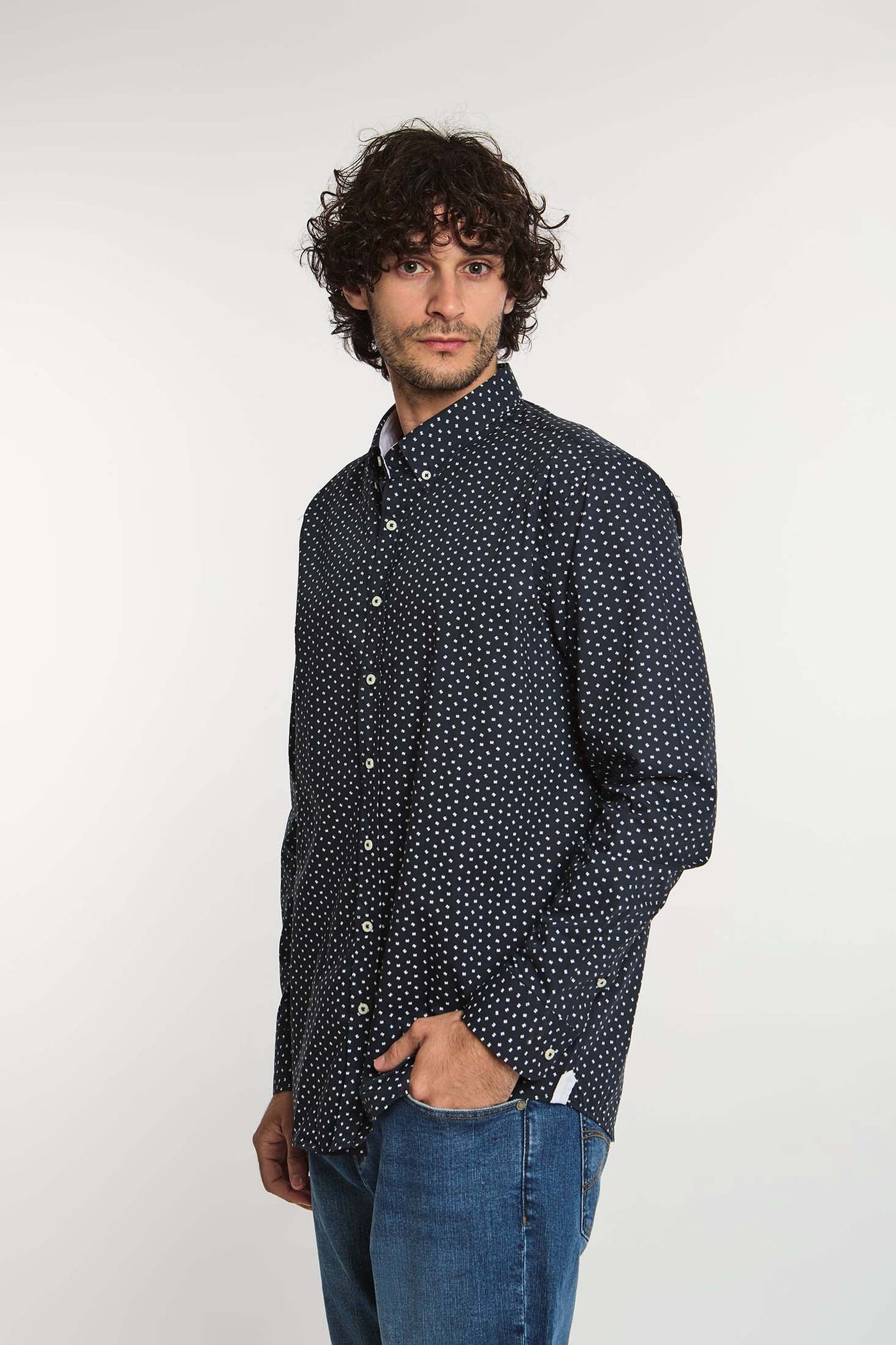 Men Regular Fit Shirt - Navy