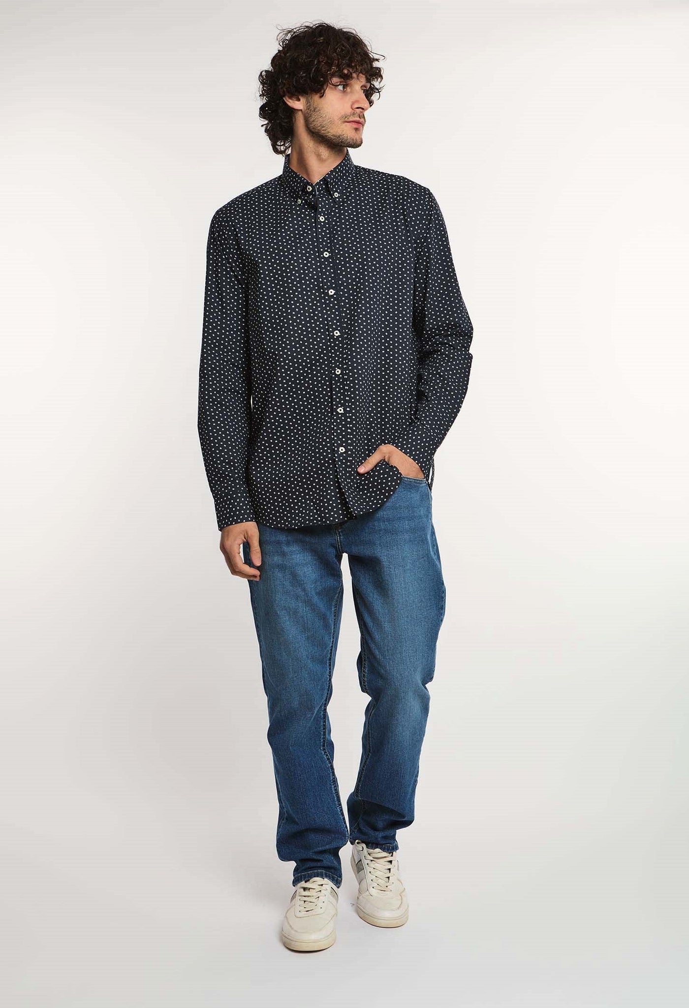 Men Regular Fit Shirt - Navy