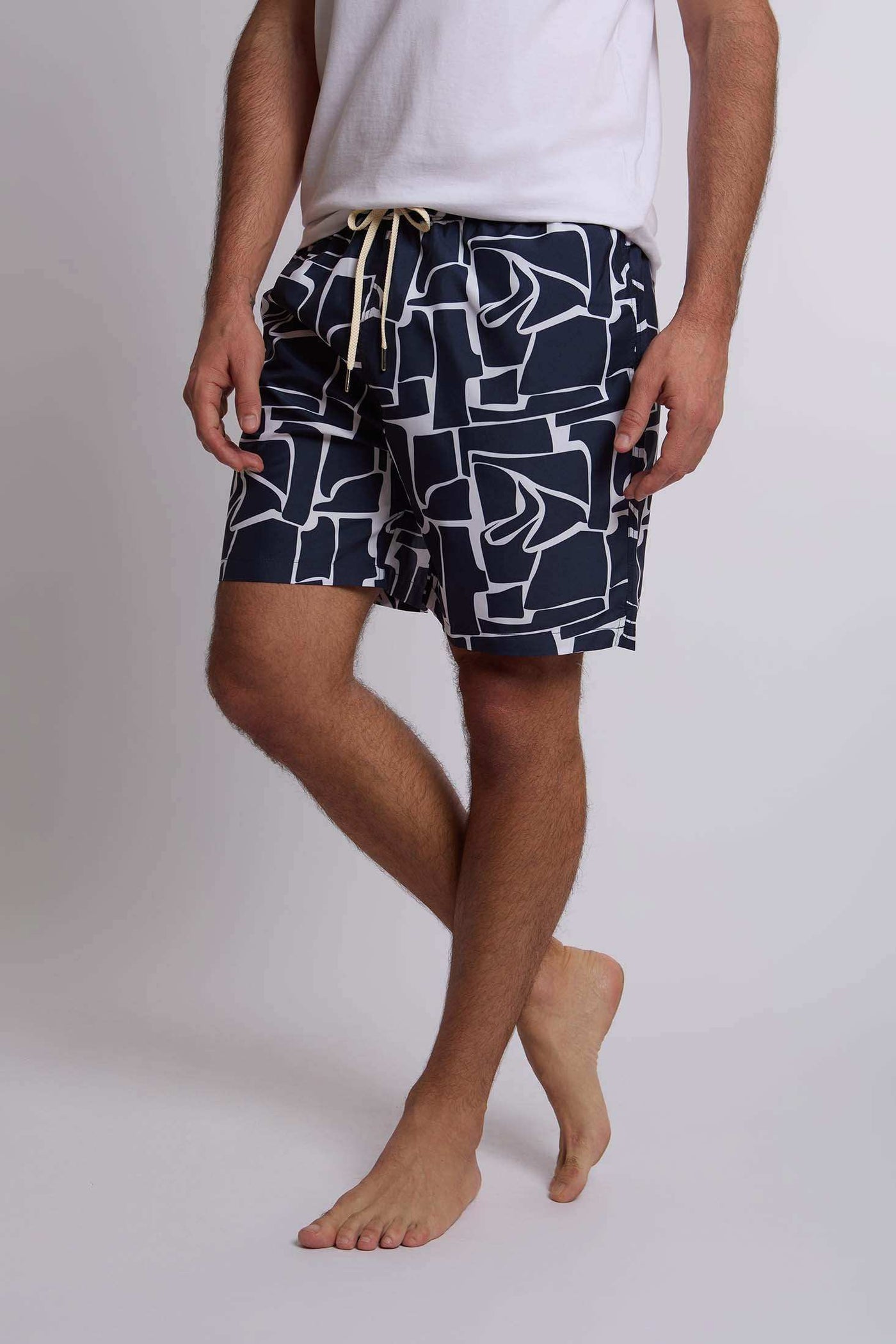 Men Regular Fit Swimming Short - Navy