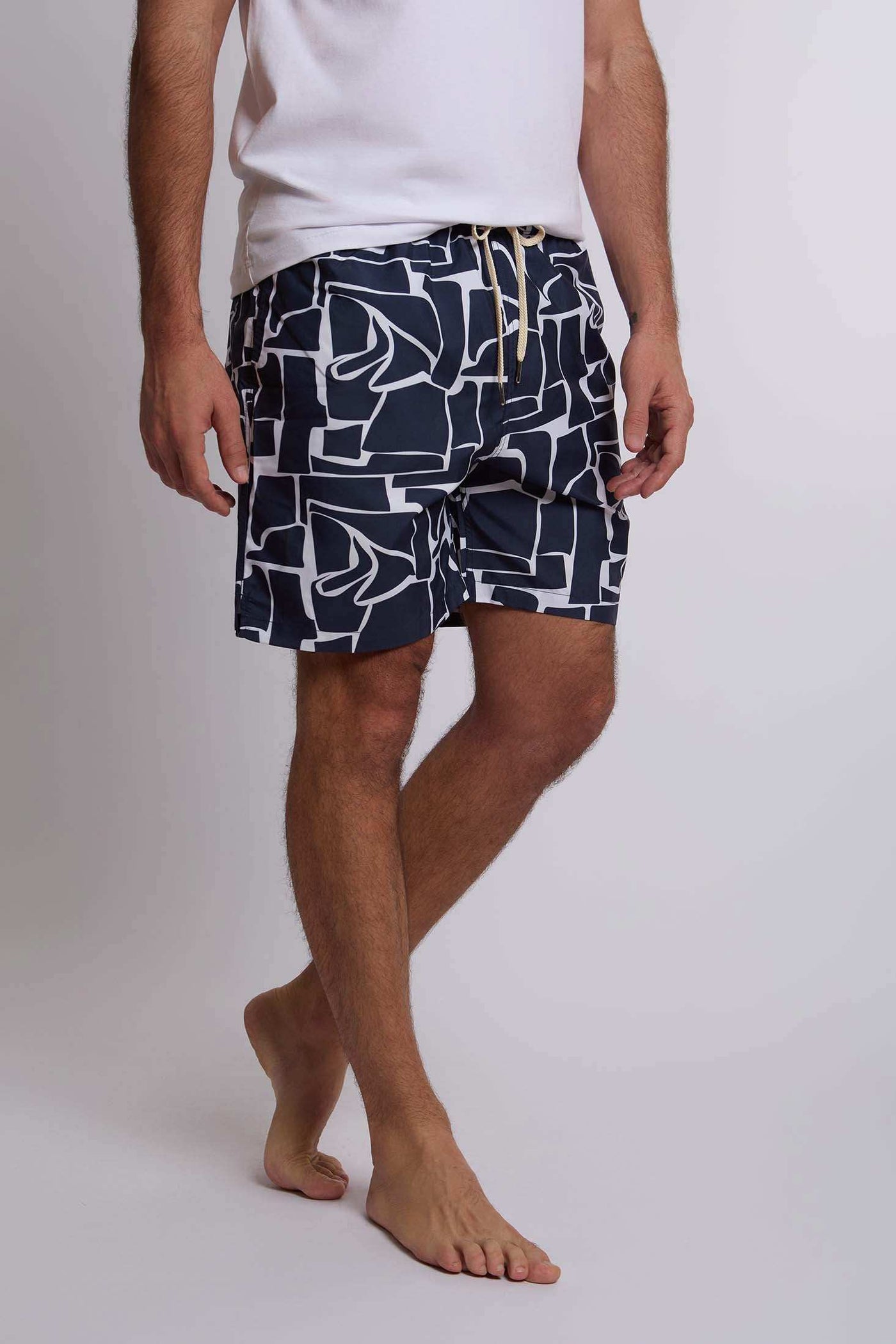 Men Regular Fit Swimming Short - Navy