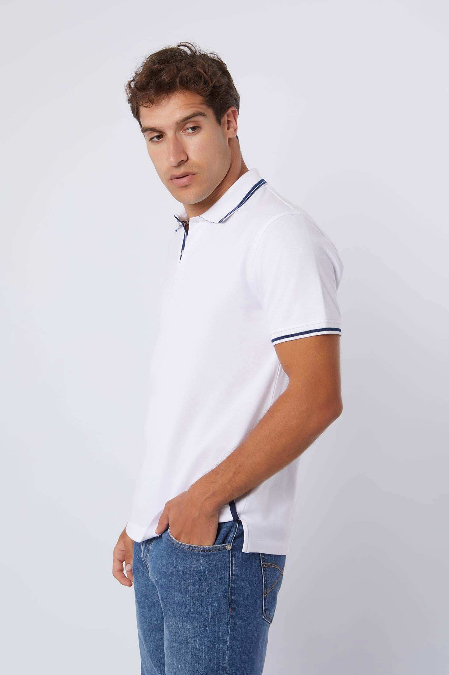 Men Regular Fit Polo - White