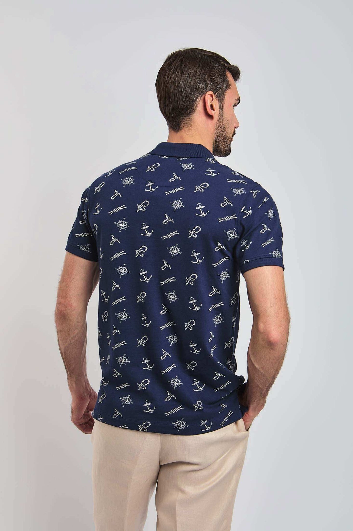 Men Regular Fit Polo - Navy