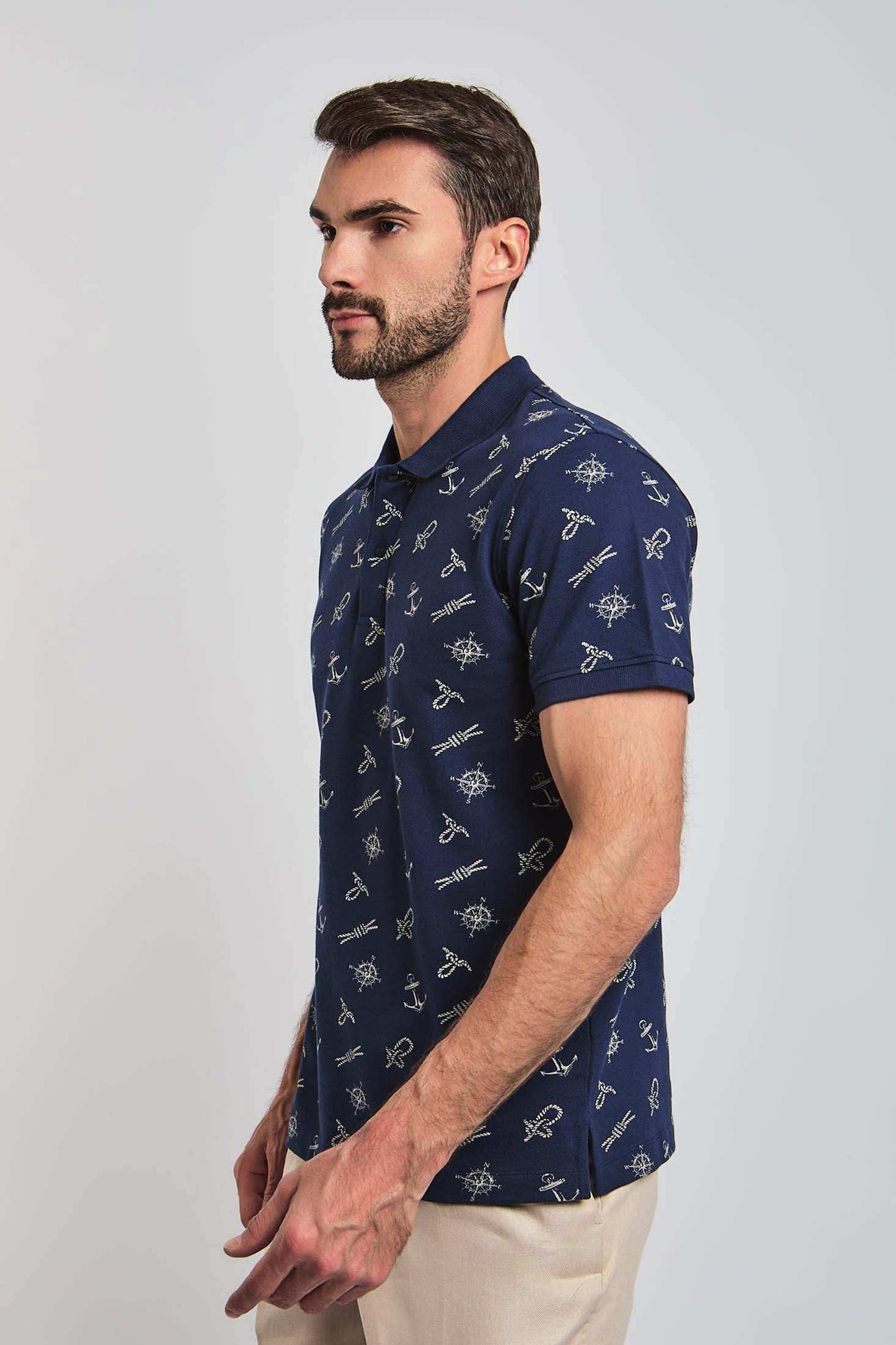 Men Regular Fit Polo - Navy