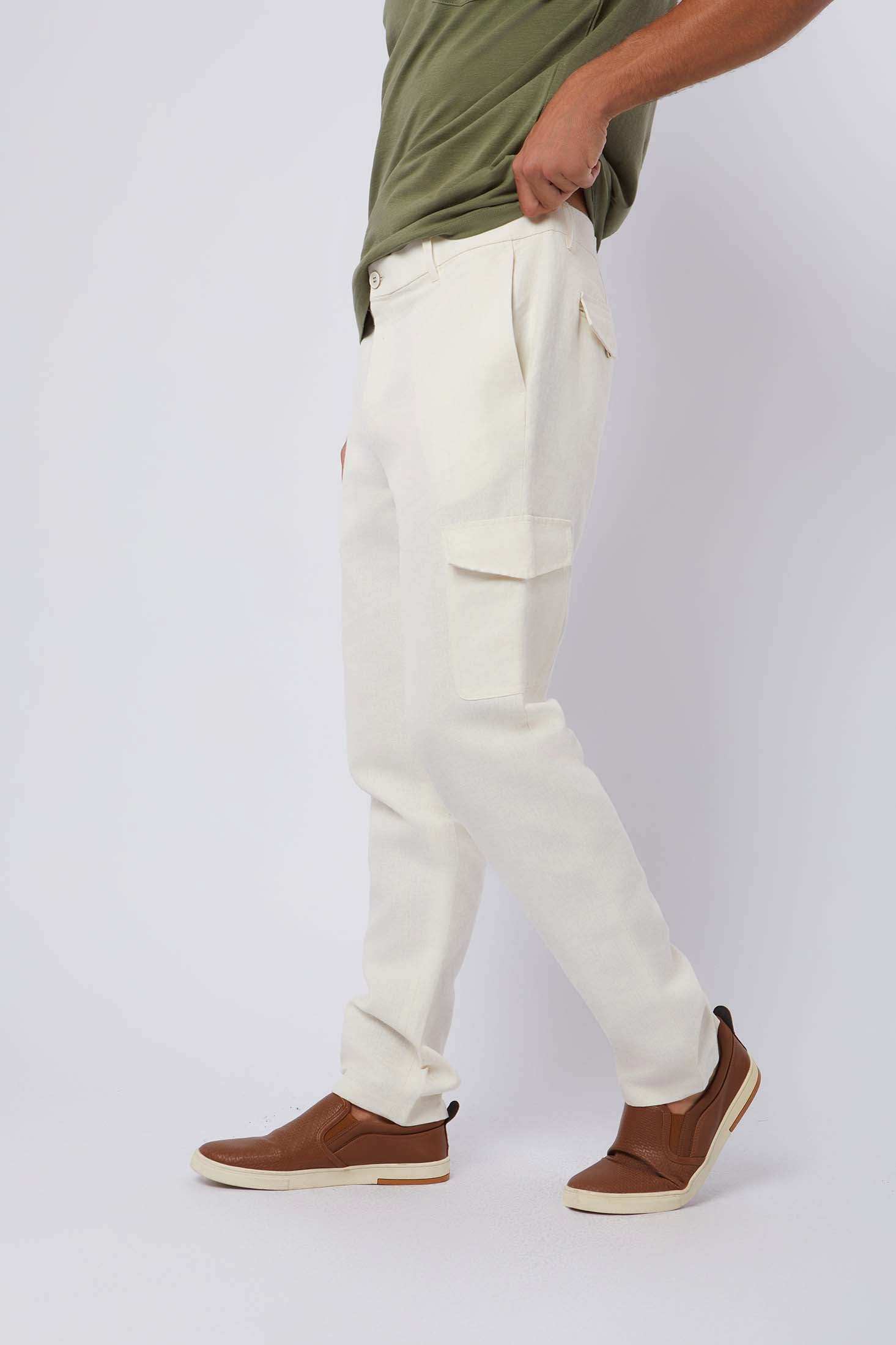Men Regular Fit Pant - Off white