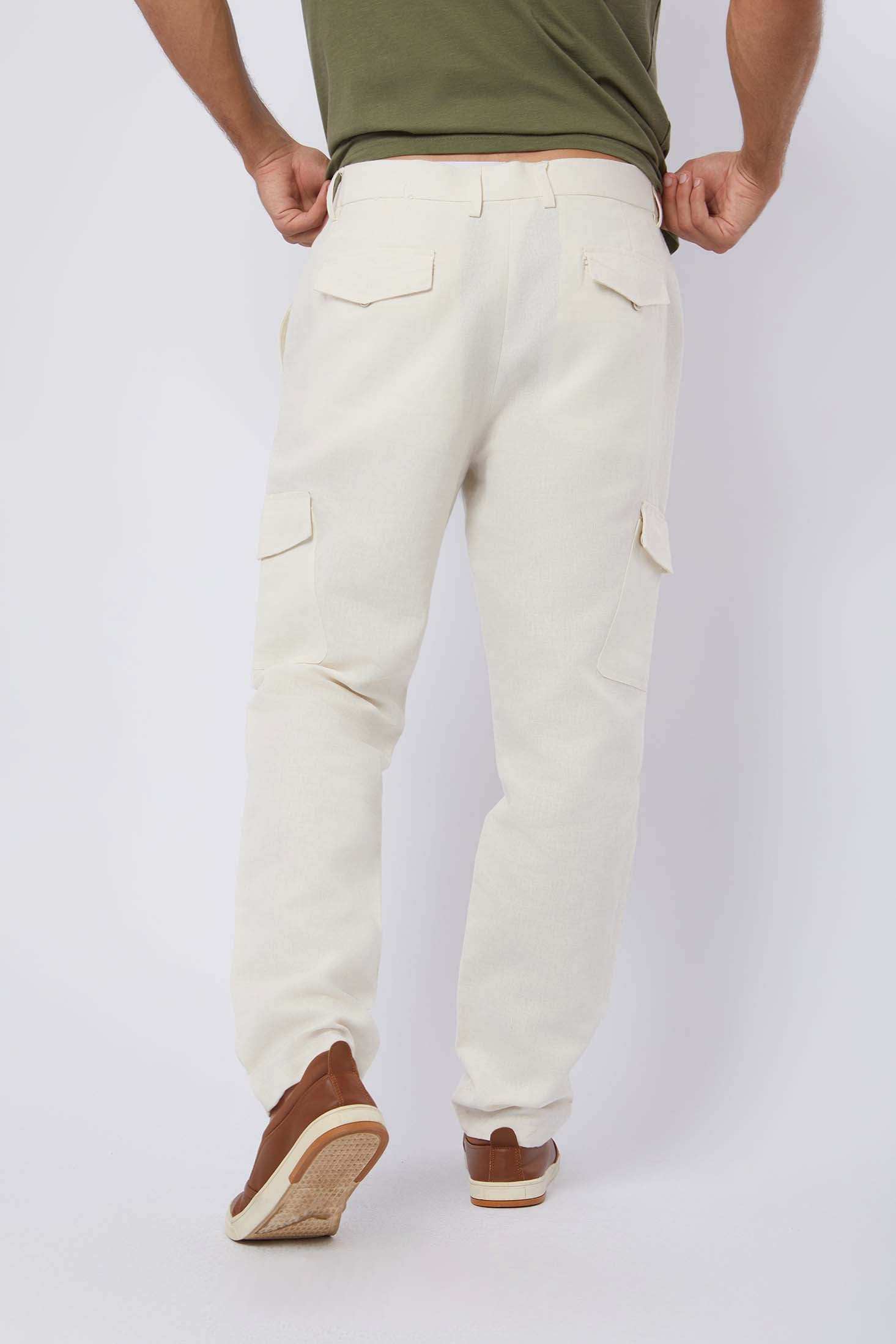 Men Regular Fit Pant - Off white