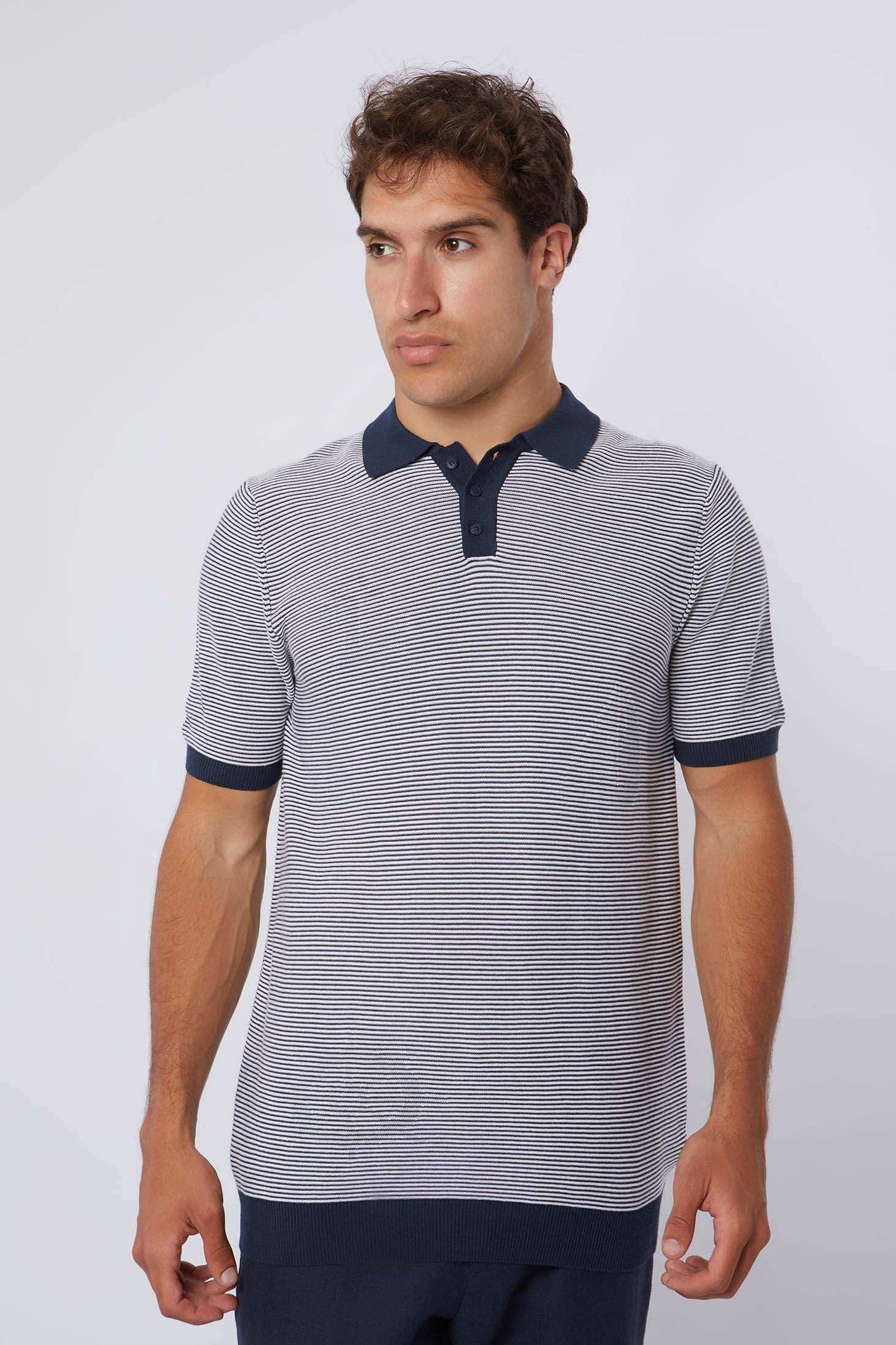 Men Regular Fit Polo - Dark Navy