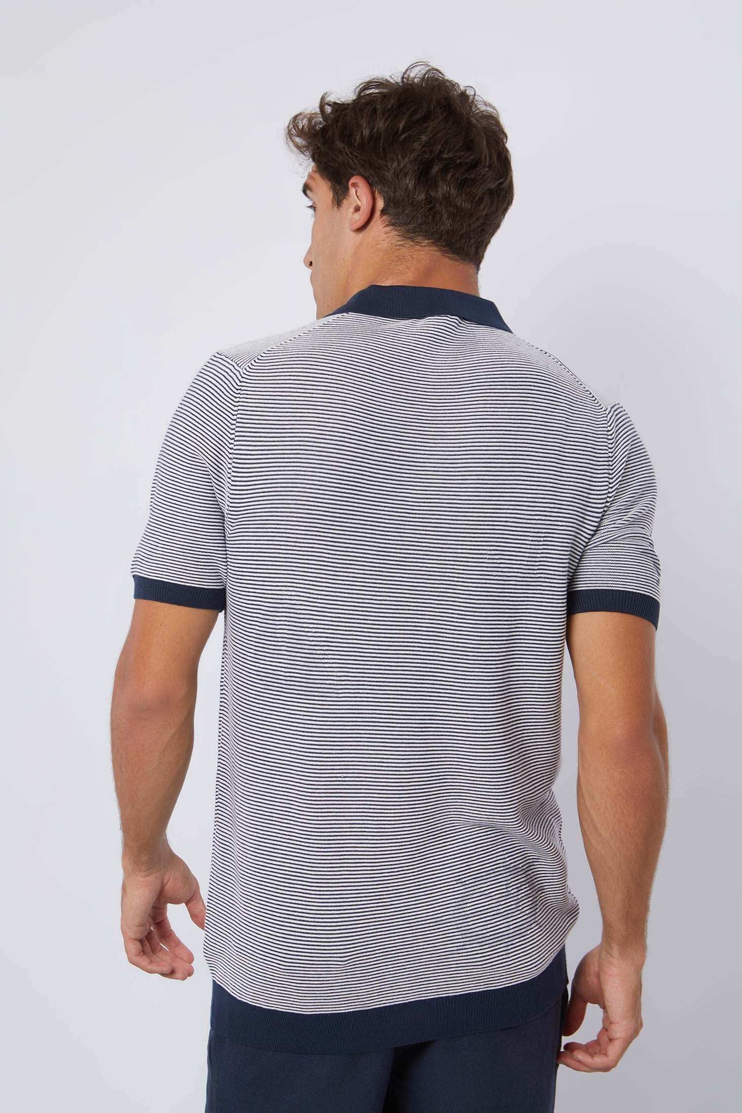 Men Regular Fit Polo - Dark Navy