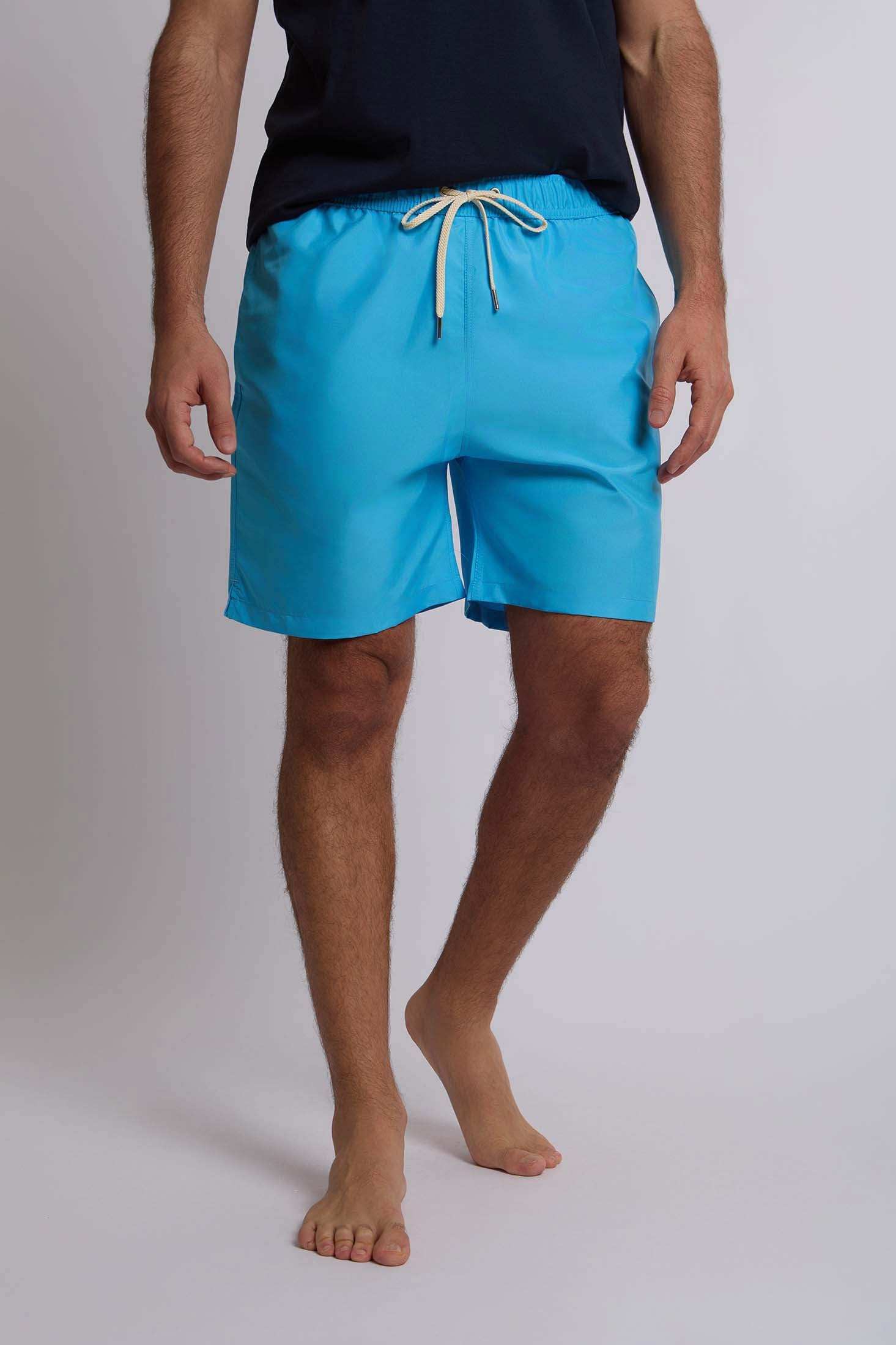 Men Regular Fit Swimming Short - Blue