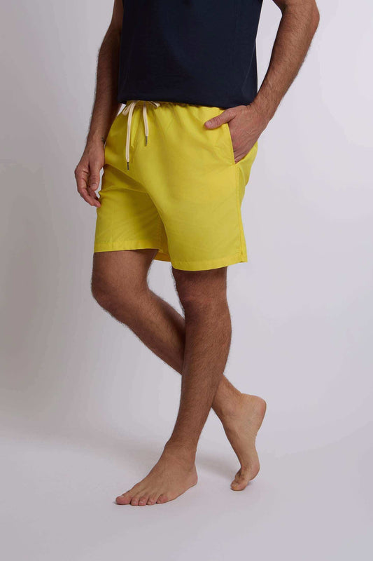 Men Regular Fit Swimming Short - Yellow