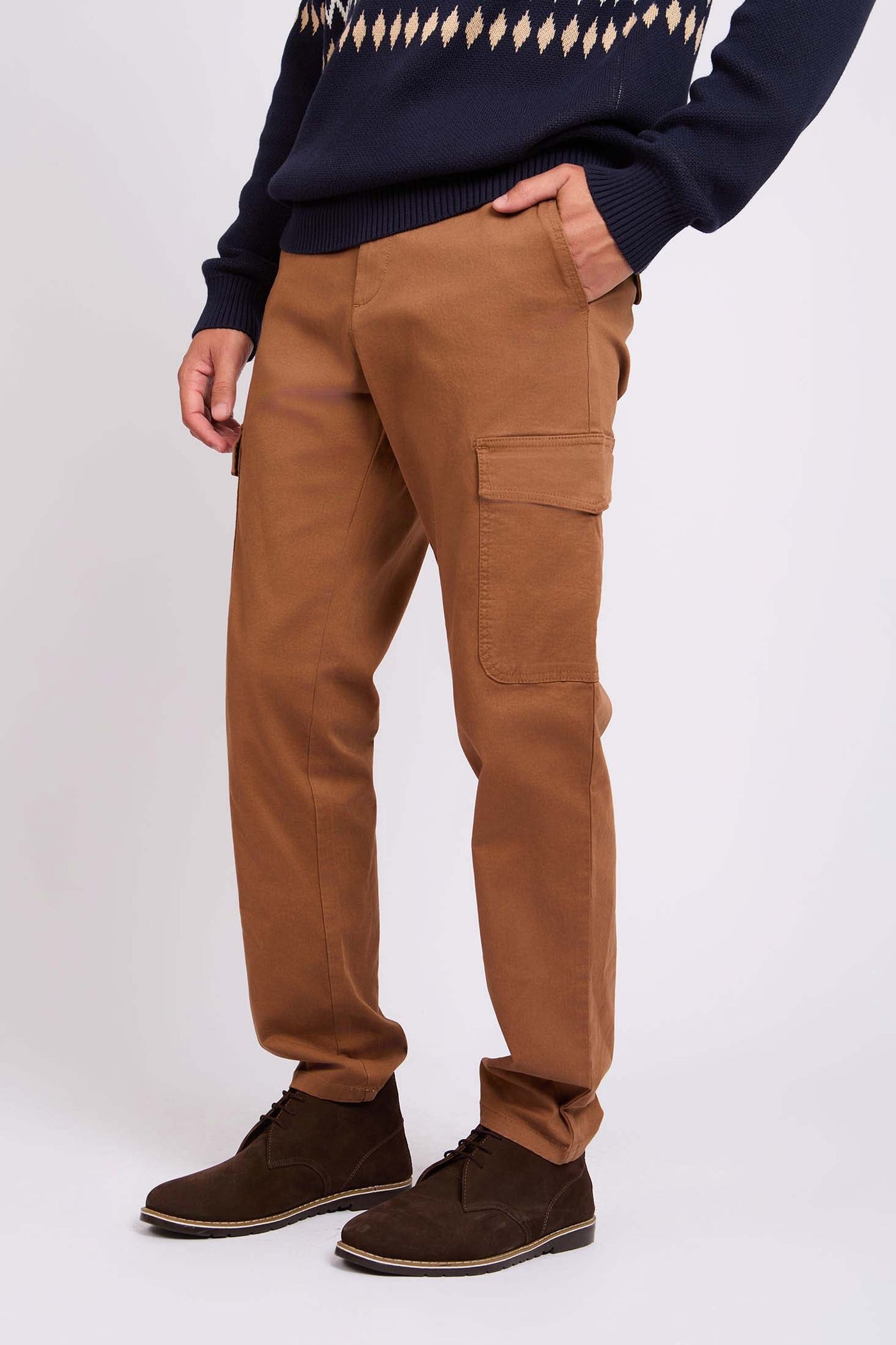 Men Regular Fit Pant - Brown