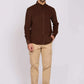 Men Regular Fit Pants Brown