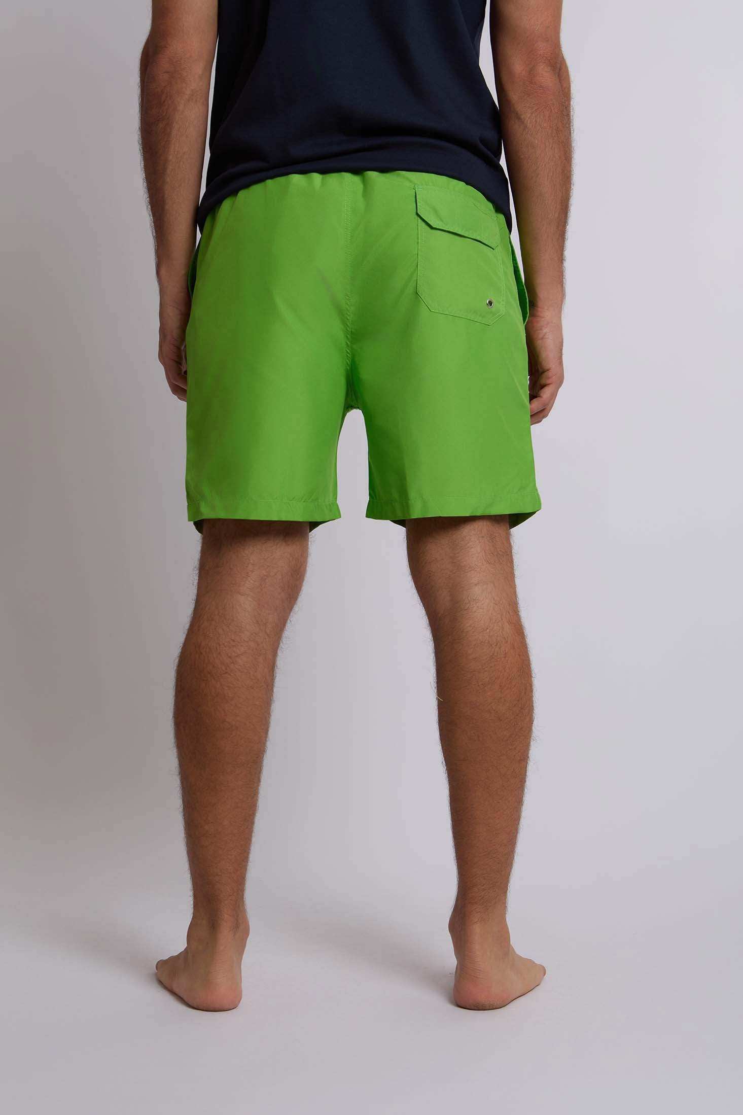 Men Regular Fit Swimming Short - Green