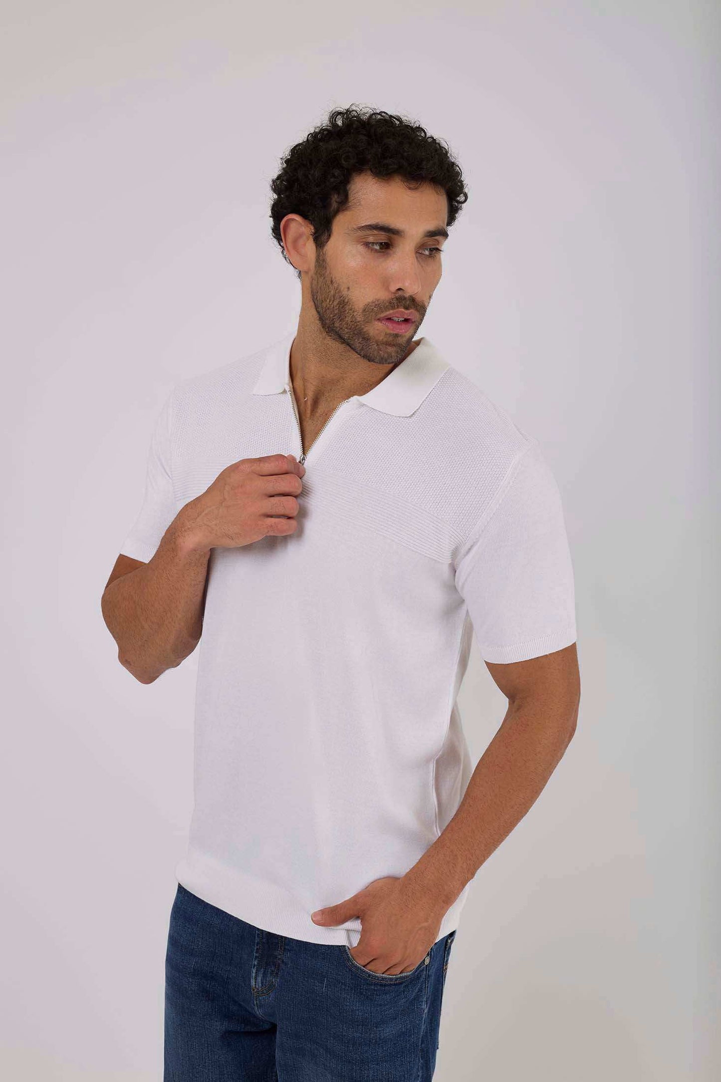 Men Regular Fit Polo - Blue