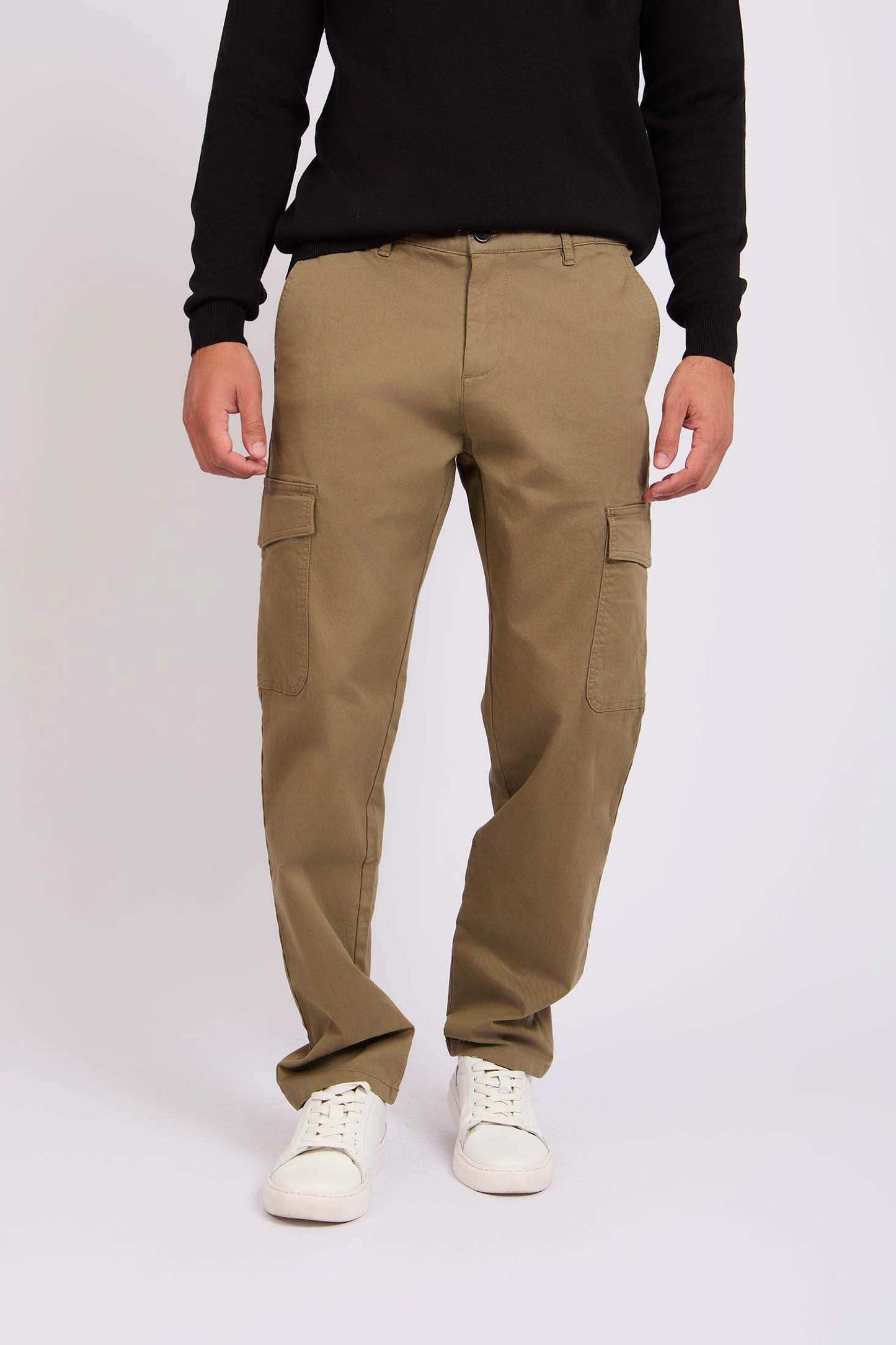 Men Regular Fit Pants Green