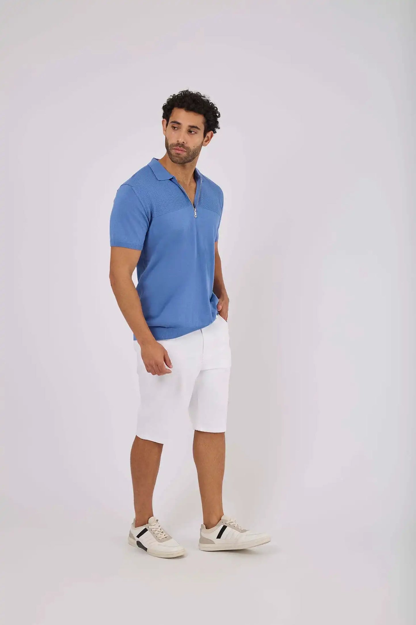 Men Regular Fit Polo - Blue