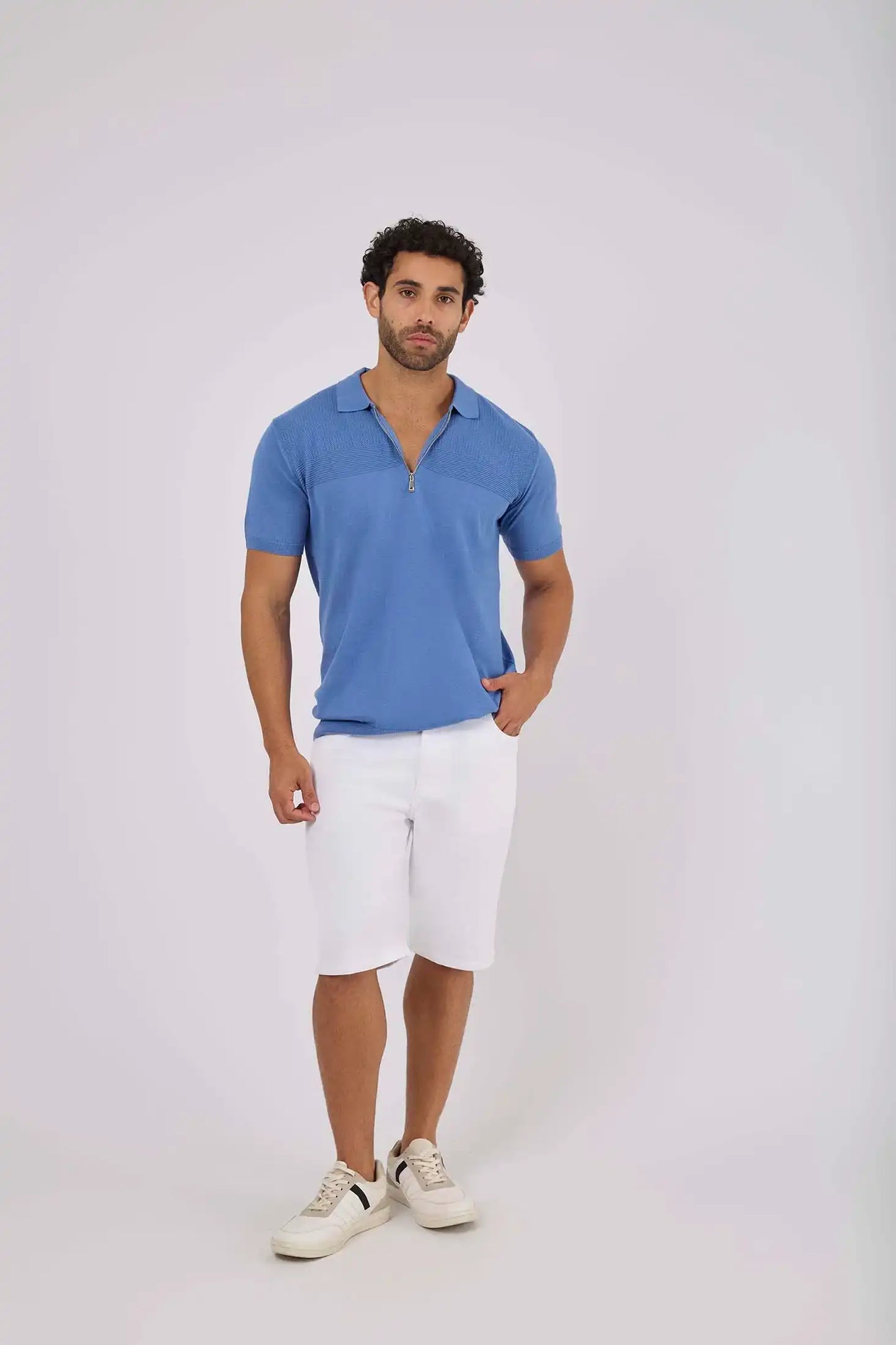 Men Regular Fit Polo - Blue
