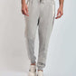 Dalydress men's grey jogger pants with drawstring waist and white stripe detail