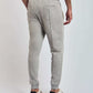 Dalydress men's casual grey jogger pants with pockets, white sneakers, black shirt