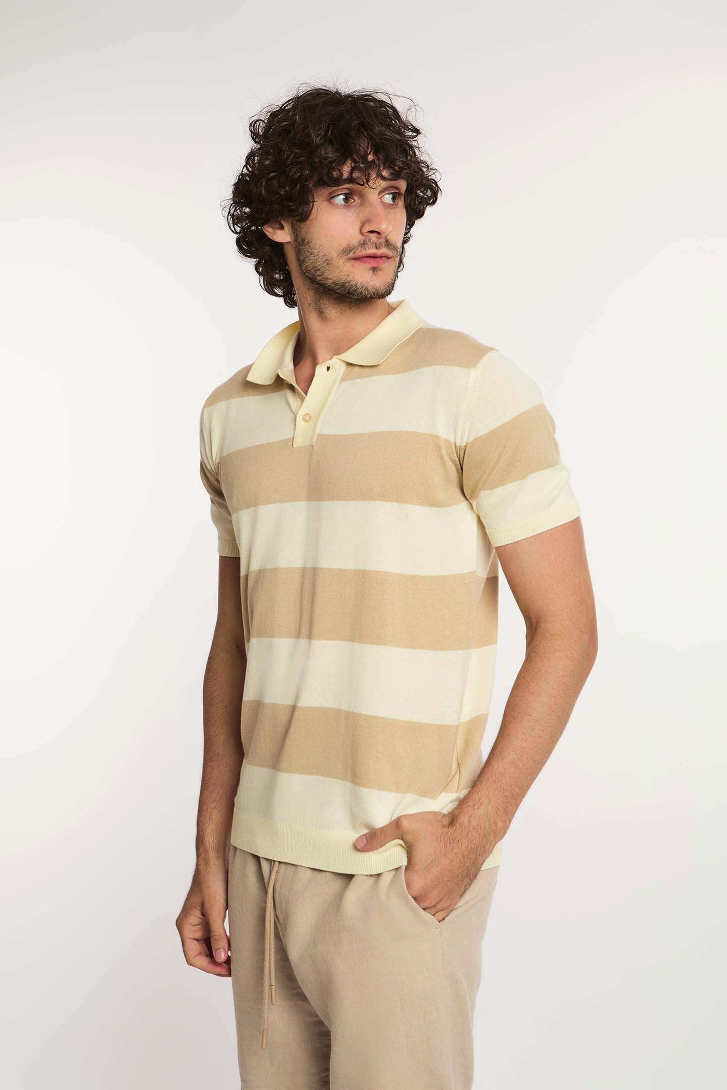 Men Regular Fit Polo - Off White