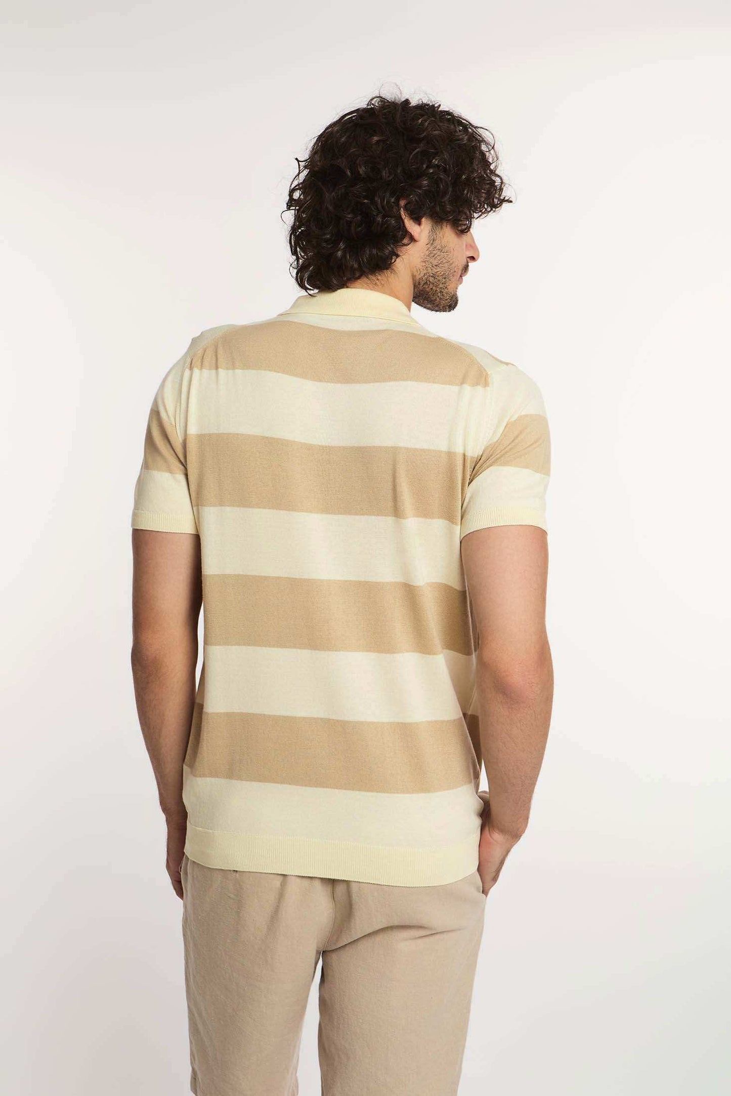 Men Regular Fit Polo - Off White