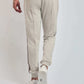 Dalydress men's light beige jogger pants with back pockets and white sneakers
