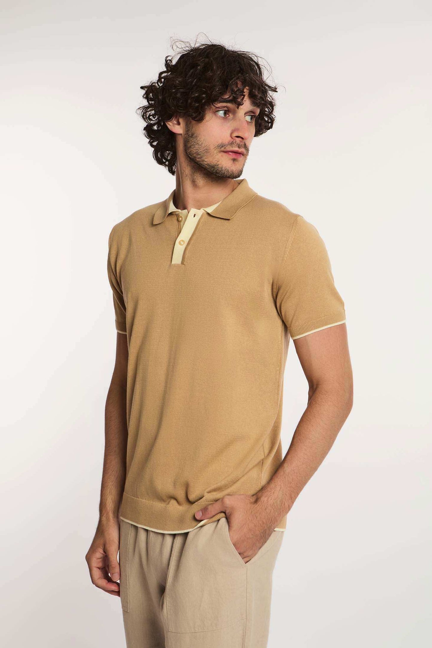 Men Regular Fit Polo - Brown