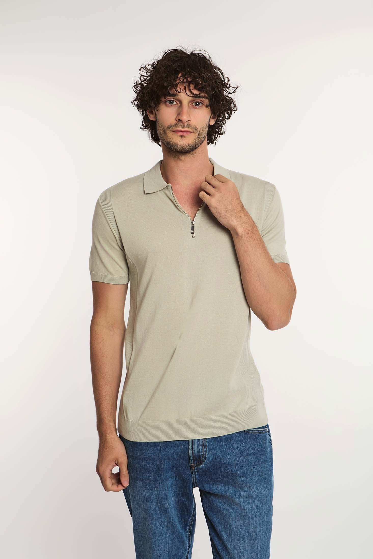 Men Regular Fit Polo - Blue