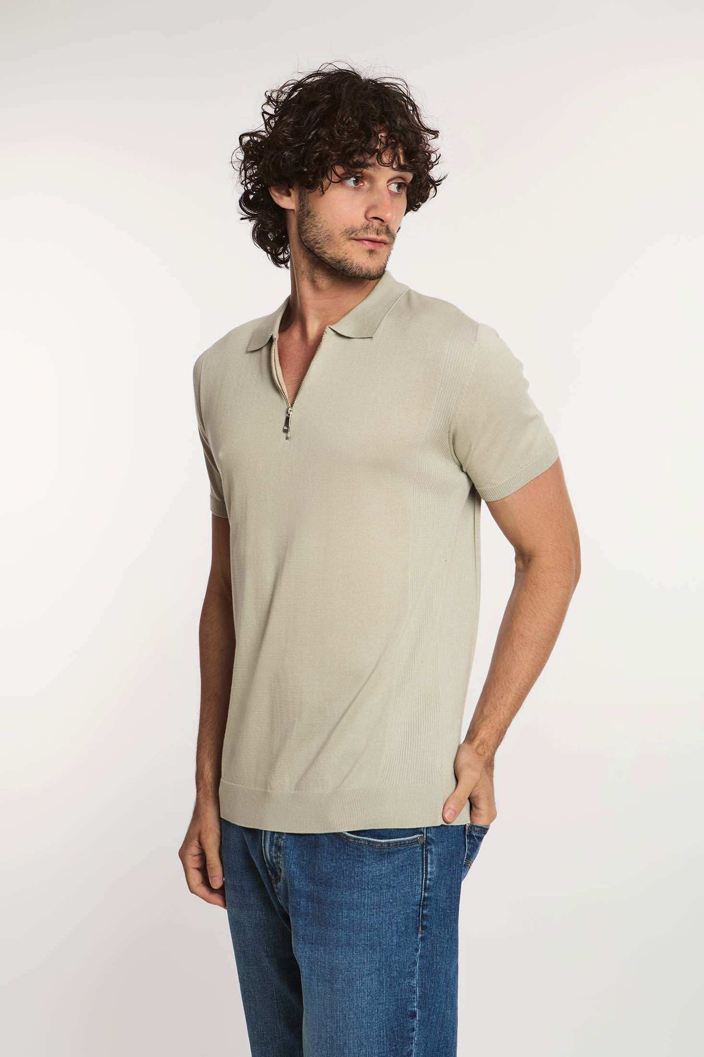 Men Regular Fit Polo - Blue