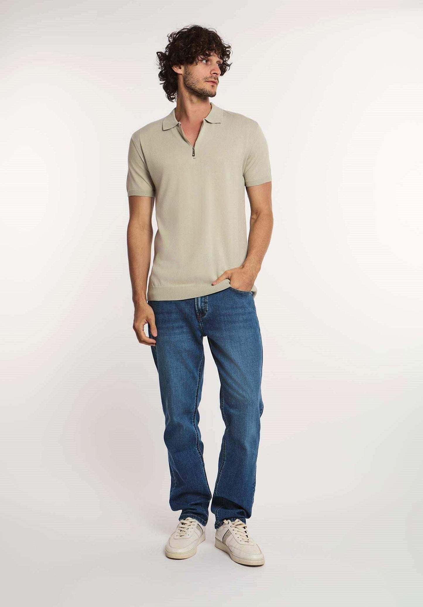 Men Regular Fit Polo - Blue