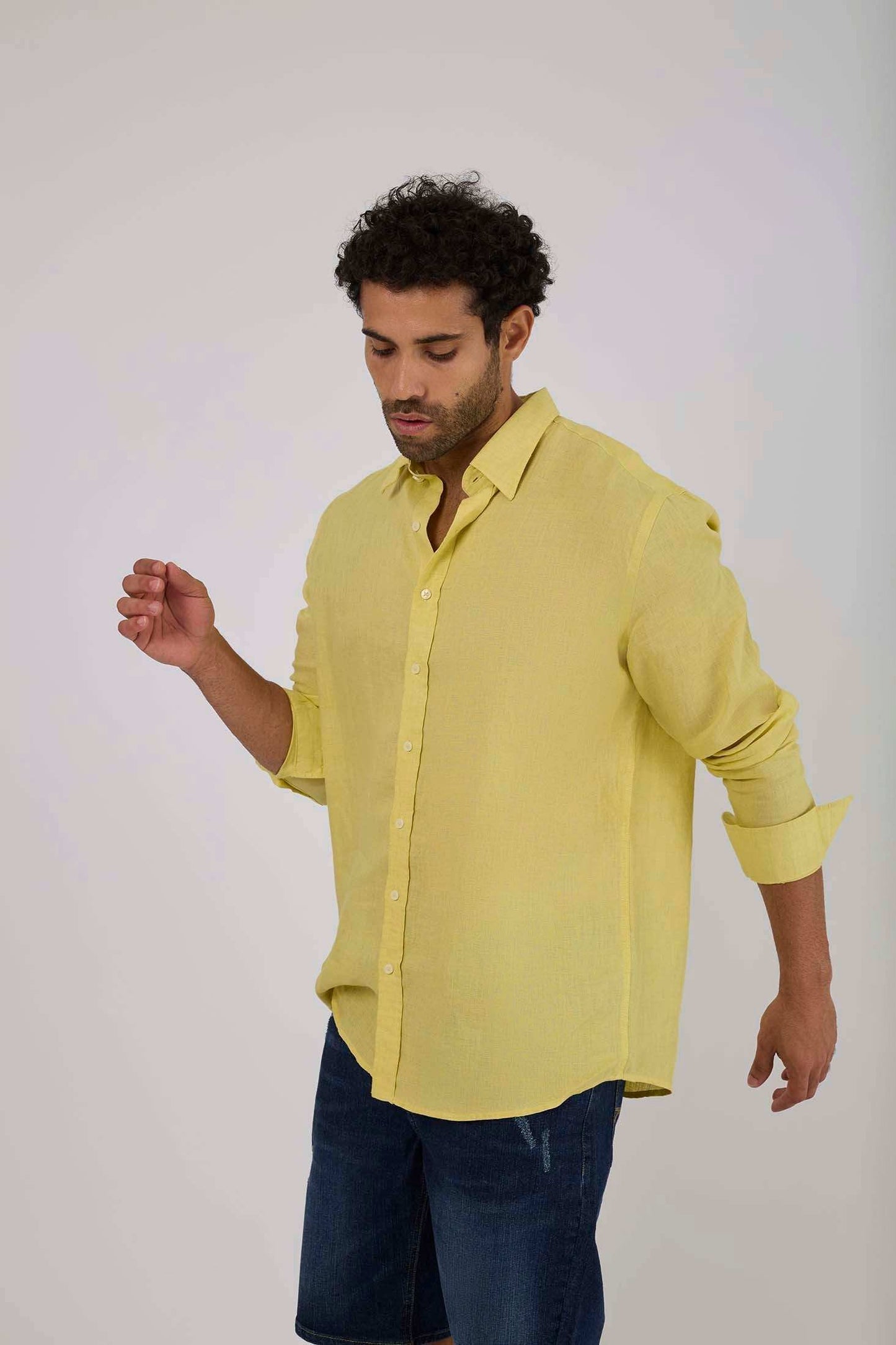 Men Regular Fit Shirt - Yellow