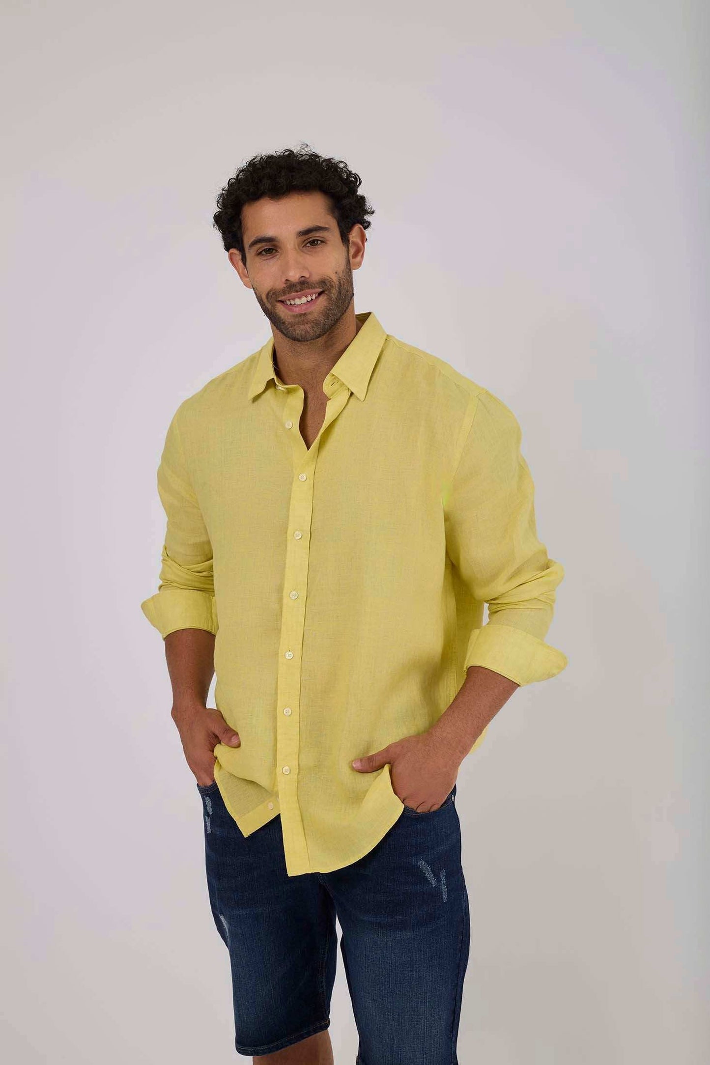 Men Regular Fit Shirt - Yellow