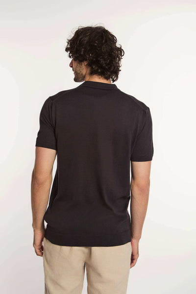 Men Regular Fit Polo - Black