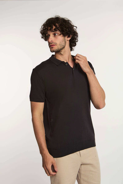 Men Regular Fit Polo - Black