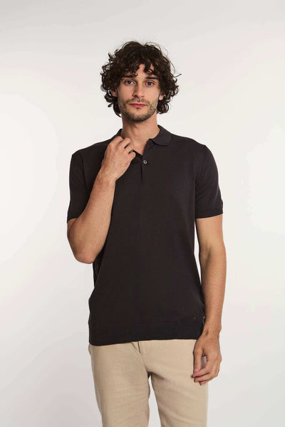 Men Regular Fit Polo - Black