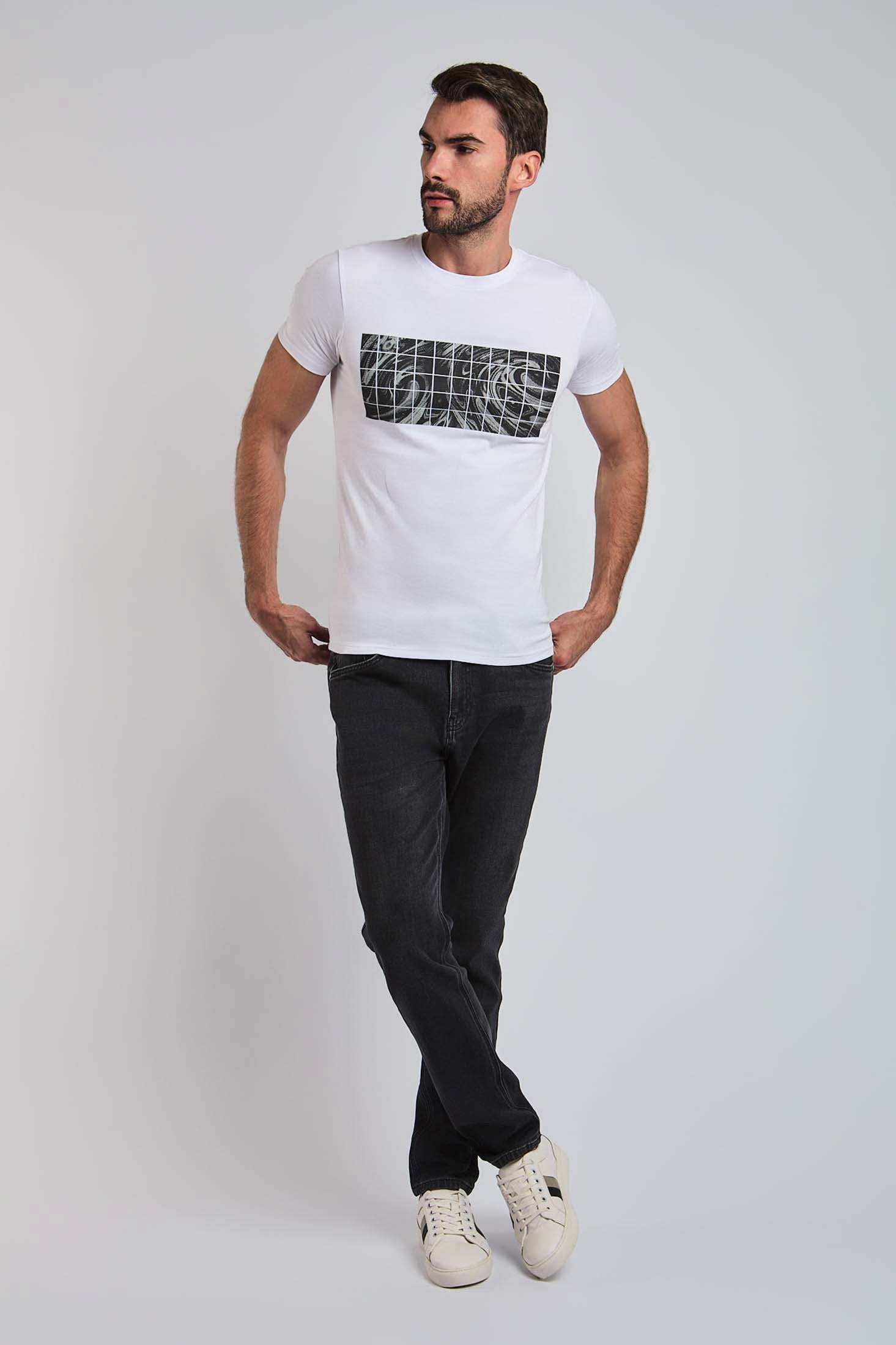 Men Regular Fit T-shirt - White
