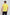 Man wearing a plain yellow short-sleeve t-shirt, back view, with black pants
