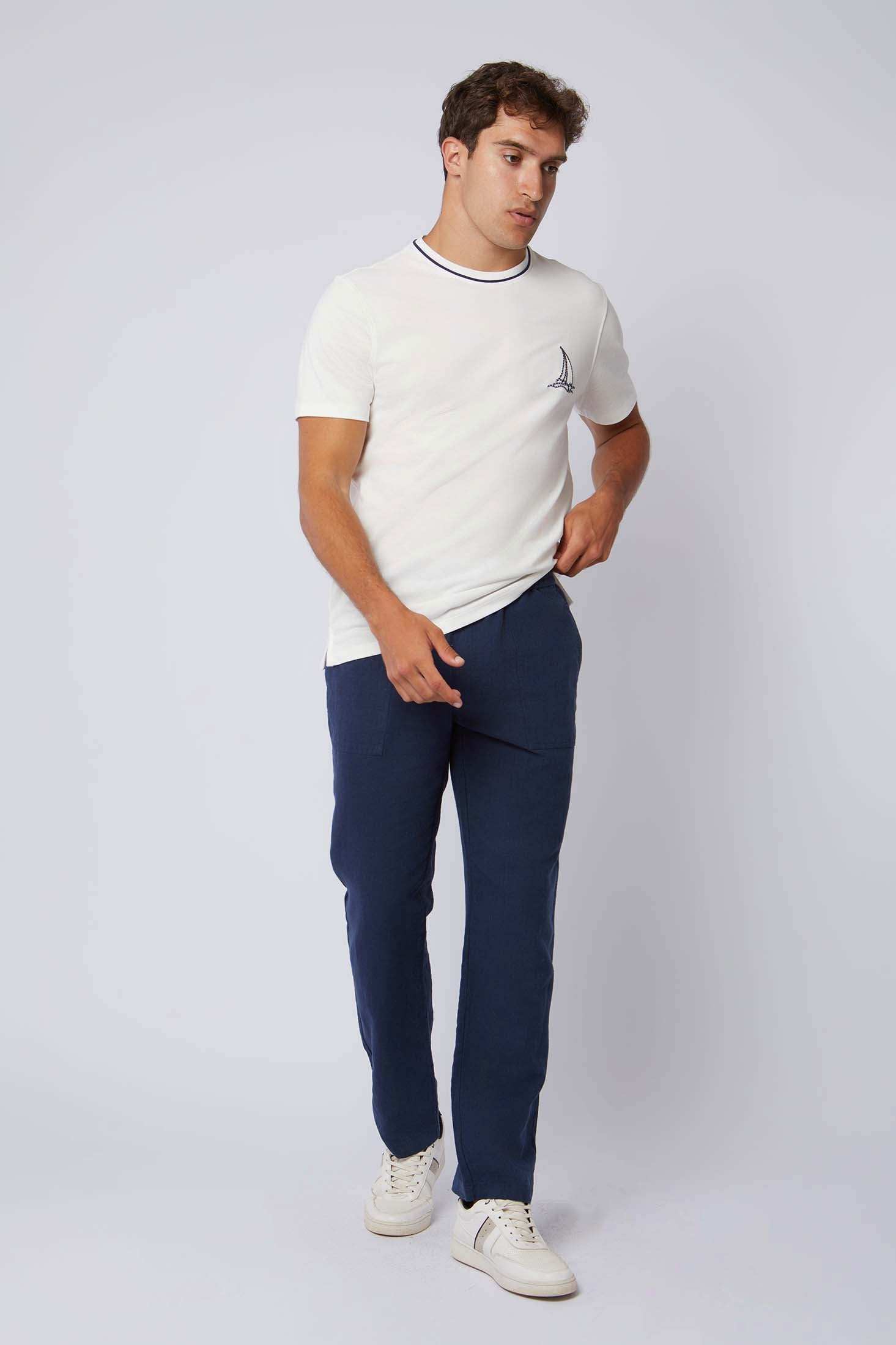 Men Regular Fit Pant - Navy