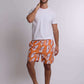 Men Regular Fit Swimming Short - Orange