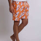 Men Regular Fit Swimming Short - Orange