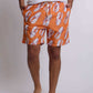 Men Regular Fit Swimming Short - Orange