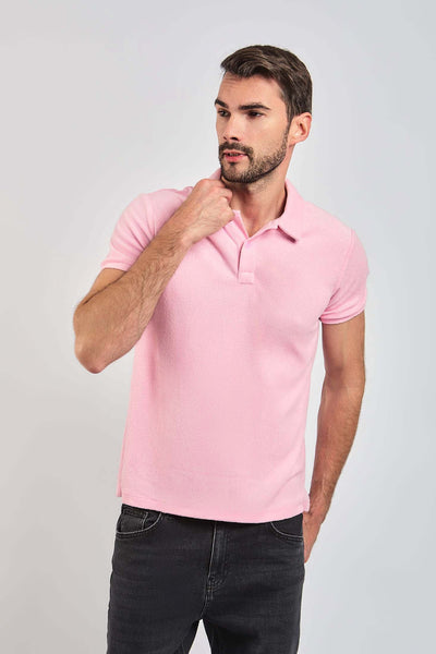 Men Regular Fit Polo - Pink