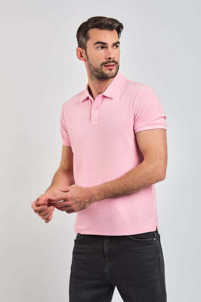 Men Regular Fit Polo - Pink