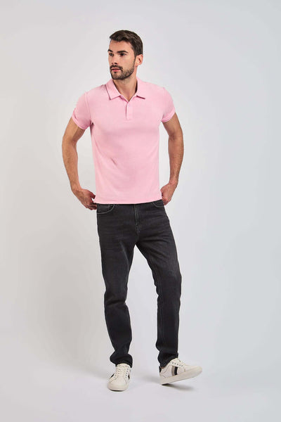 Men Regular Fit Polo - Pink