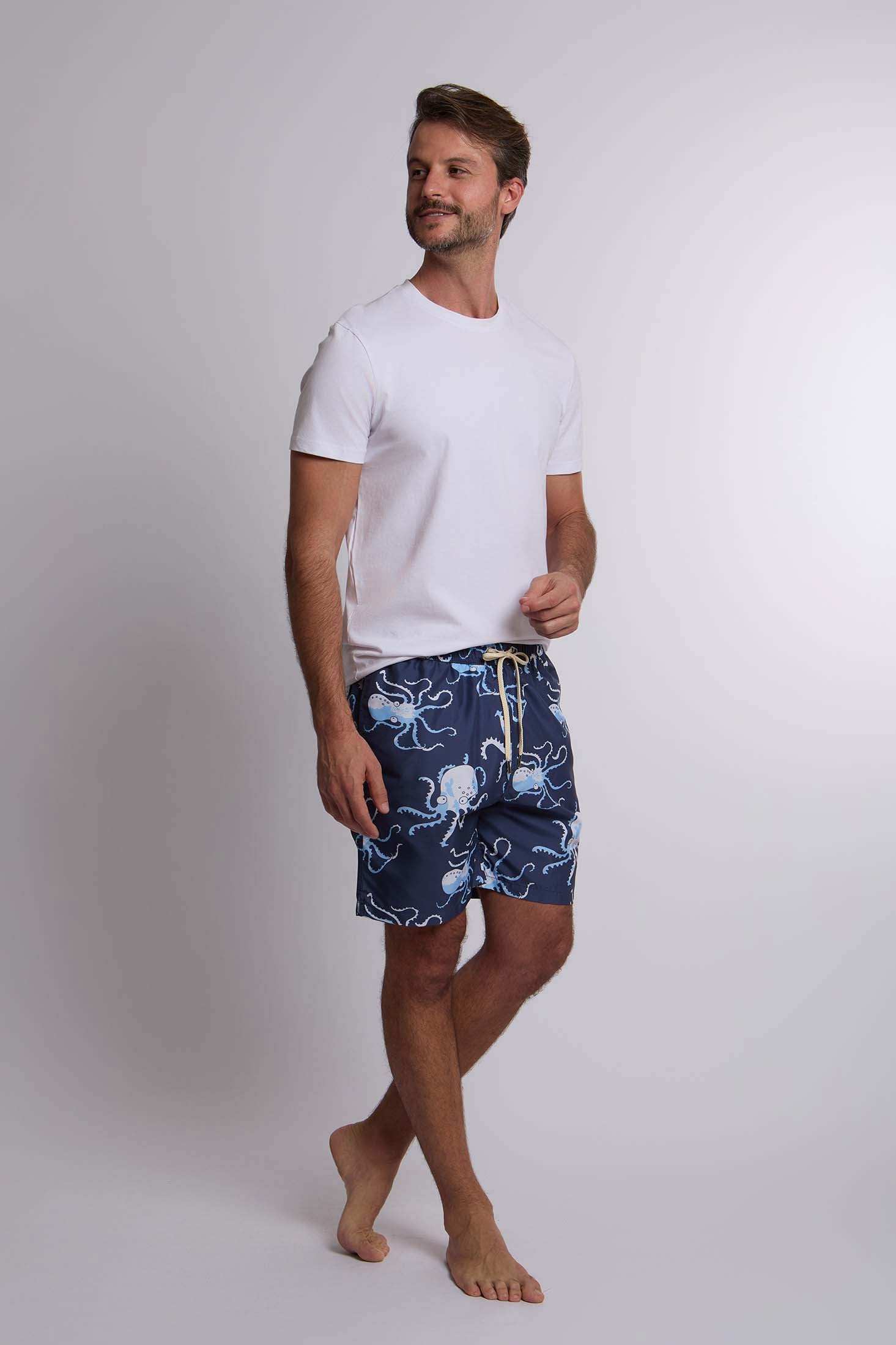 Men Regular Fit Swimming Short - Navy