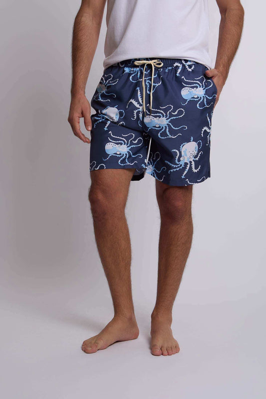 Men Regular Fit Swimming Short - Navy
