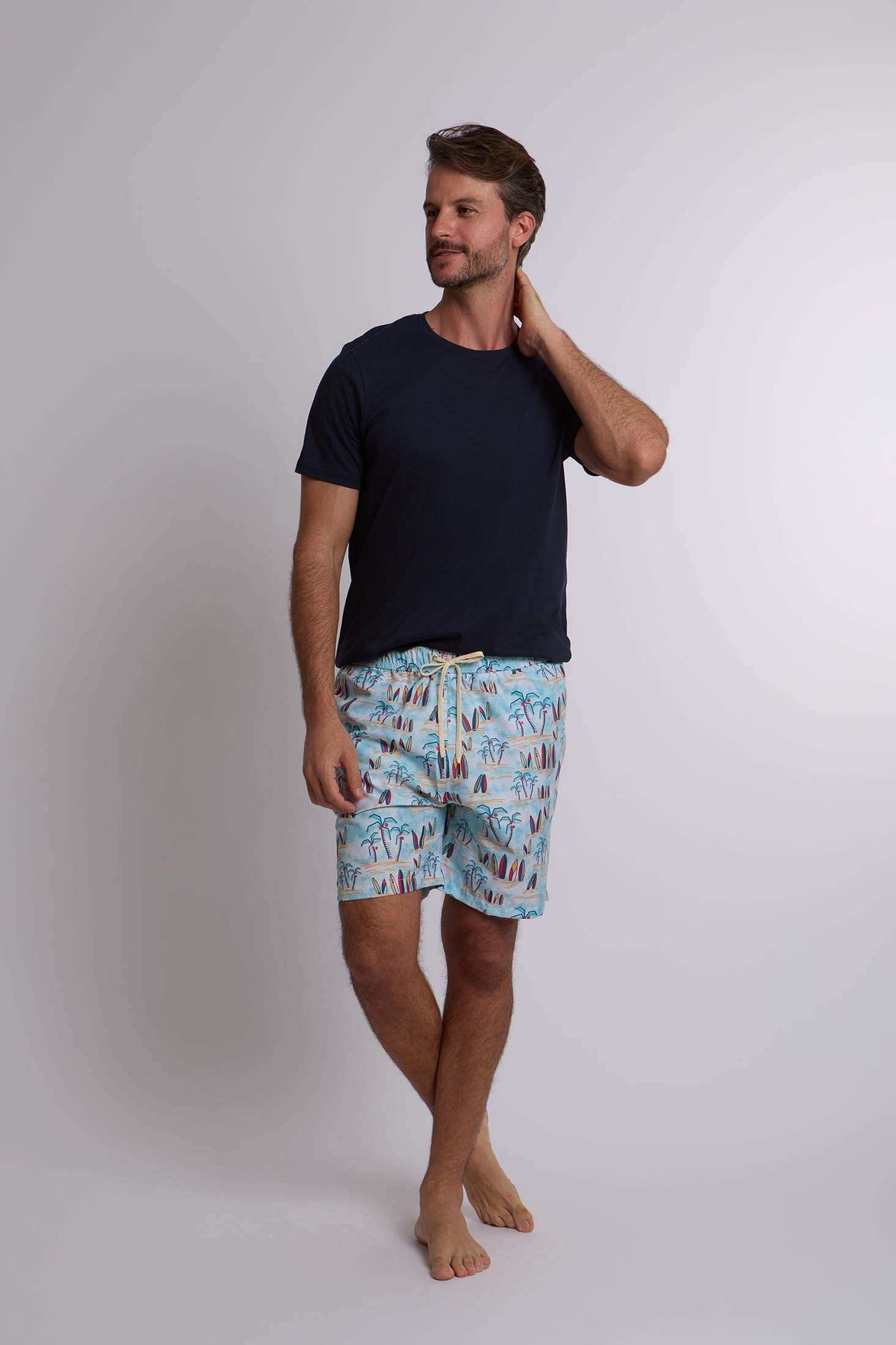 Men Regular Fit Swimming Short - Blue