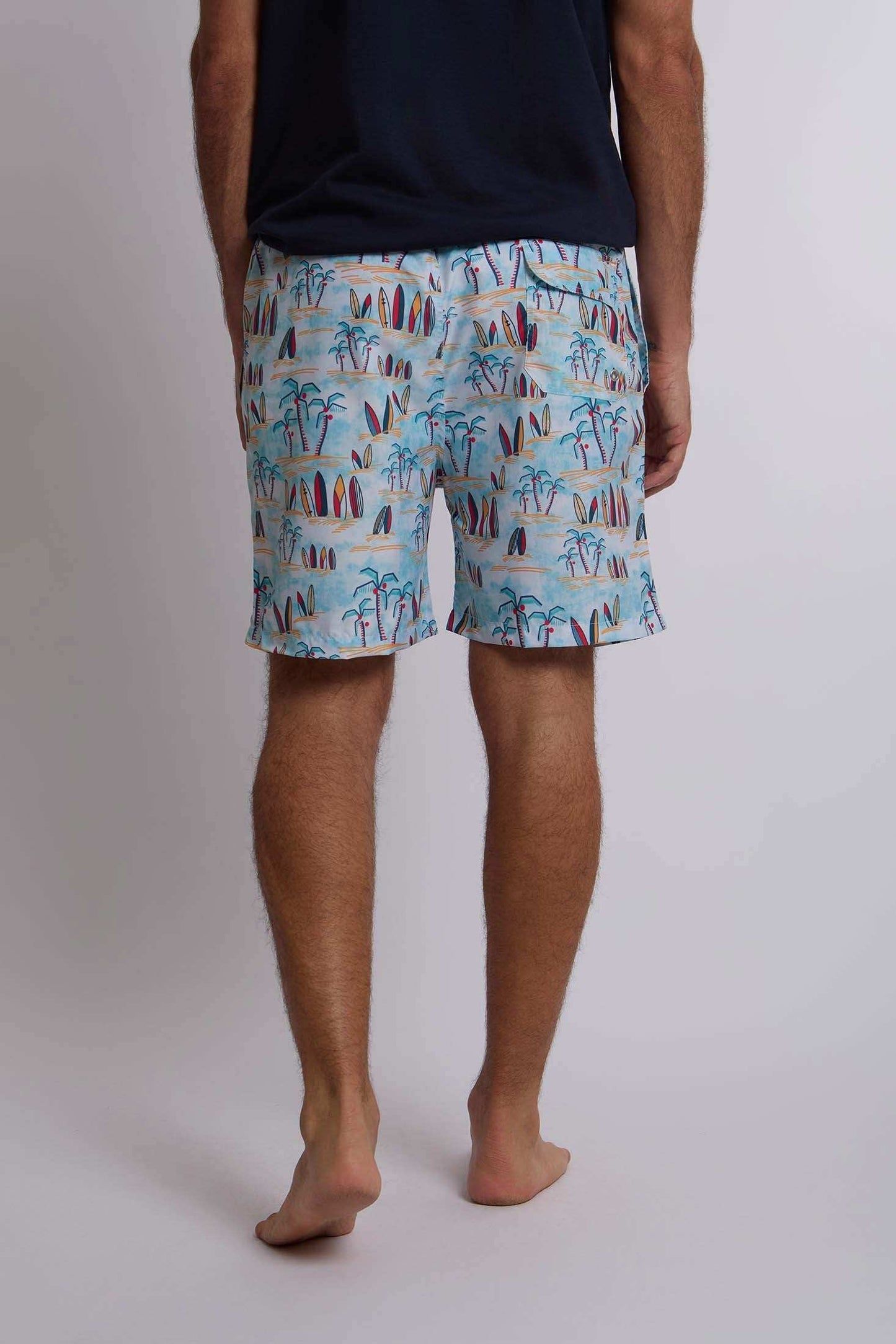 Men Regular Fit Swimming Short - Blue